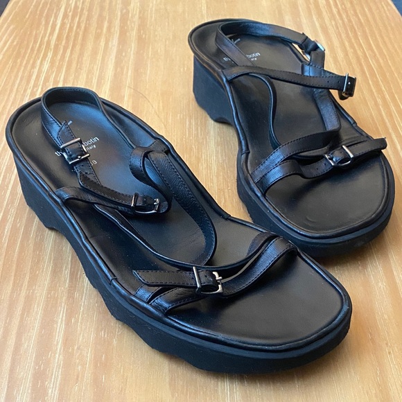 thierry rabotin made in Italy Wave Black Nappa Sandal 38 - Picture 1 of 16